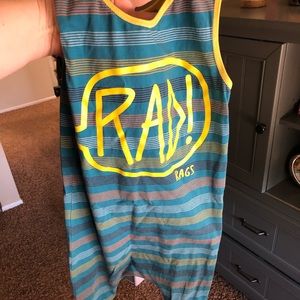 3/4 rad tank rags to raches romper